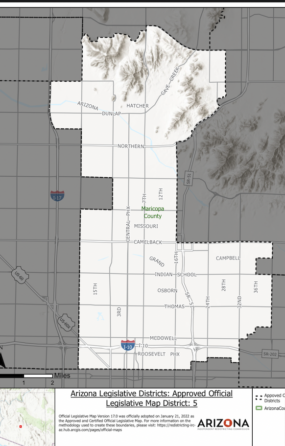 map showing LD5 boundaries